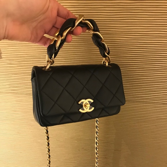 Chanel mini classic flap with handle - Picture 3 of 9